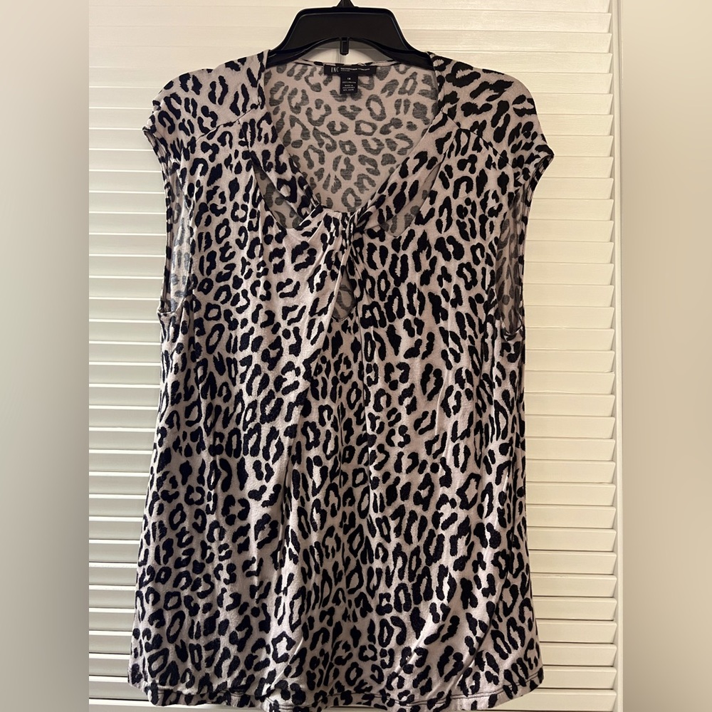 INC Leopard Print Twist Top